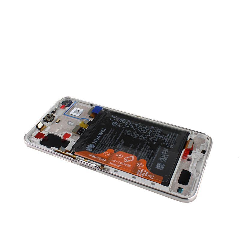 Oryginalny Wyświetlacz LCD + Ekran dotykowy + Bateria Huawei Honor 20 Pro - biały/ srebrny