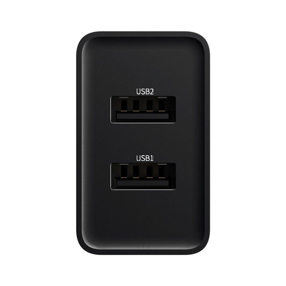 Baseus ładowarka sieciowa 2x USB 2.1A 10,5W czarny (CCFS-R01)