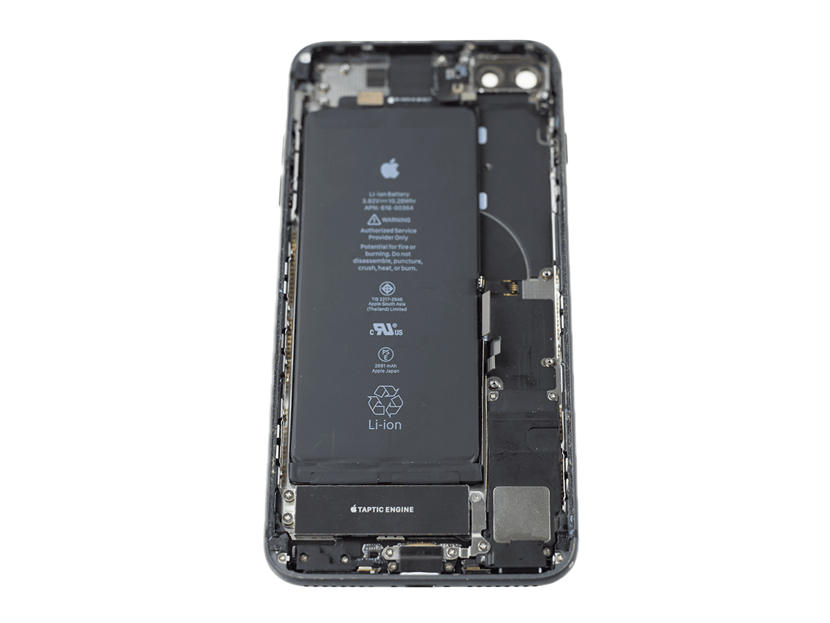 Originál korpus + komponenty + kryt baterie iPhone 8 Plus černý demont