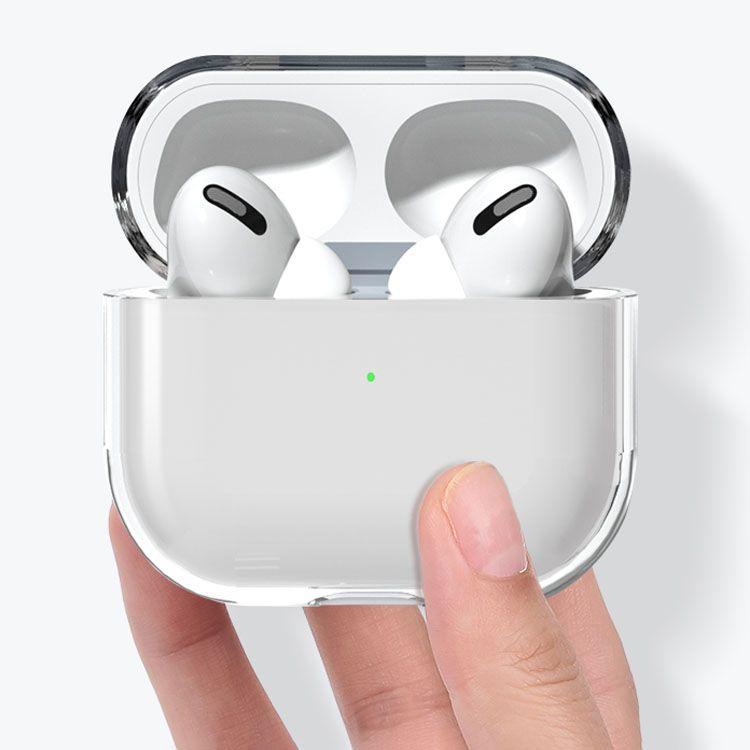 Case for AirPods Pro hard and strong cover for headphones transparent (case A)