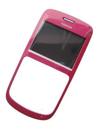 Oryginalne Obudowa przednia Nokia C3-00 - różowa