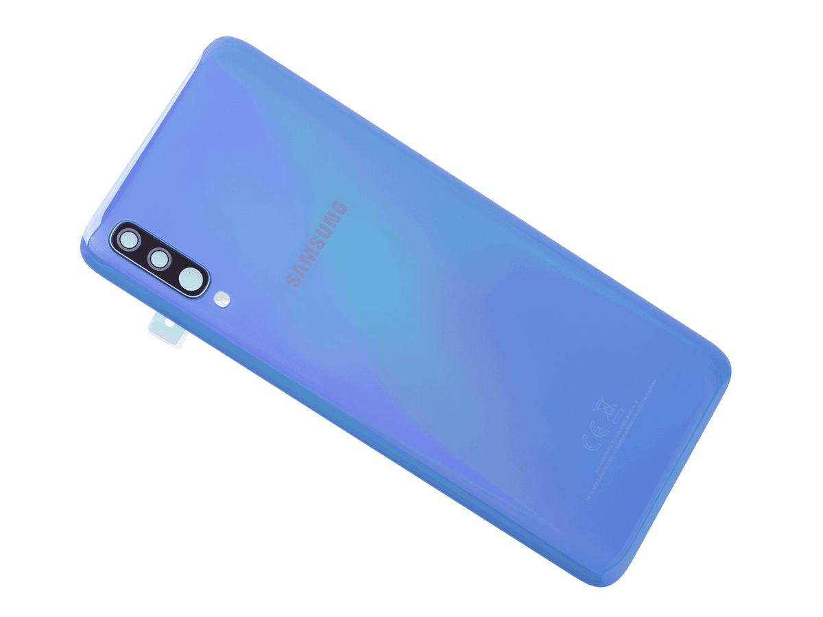Original battery cover Samsung SM-A705 Galaxy A70 blue + camera glass (dismounted)