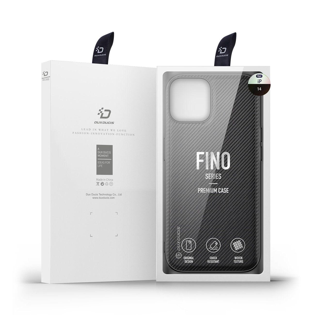 Dux Ducis Fino case cover nylon-covered iPhone 14 Plus black