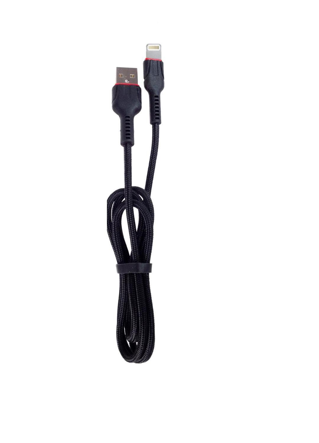 USB kabel micro 2.4 A Belly černý pletený
