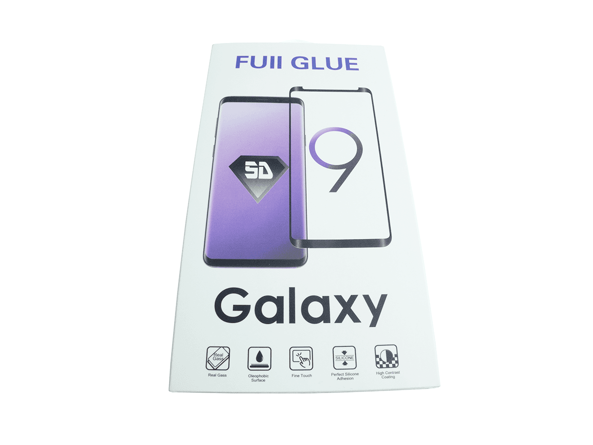 Ochranné sklo 5D Samsung Galaxy S9 Plus G965 černé - celoplošné lepidlo
