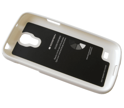 Oryginalne Etui gumowe MERCURY Samsung I9190/ I9195 Galaxy S4 mini - białe