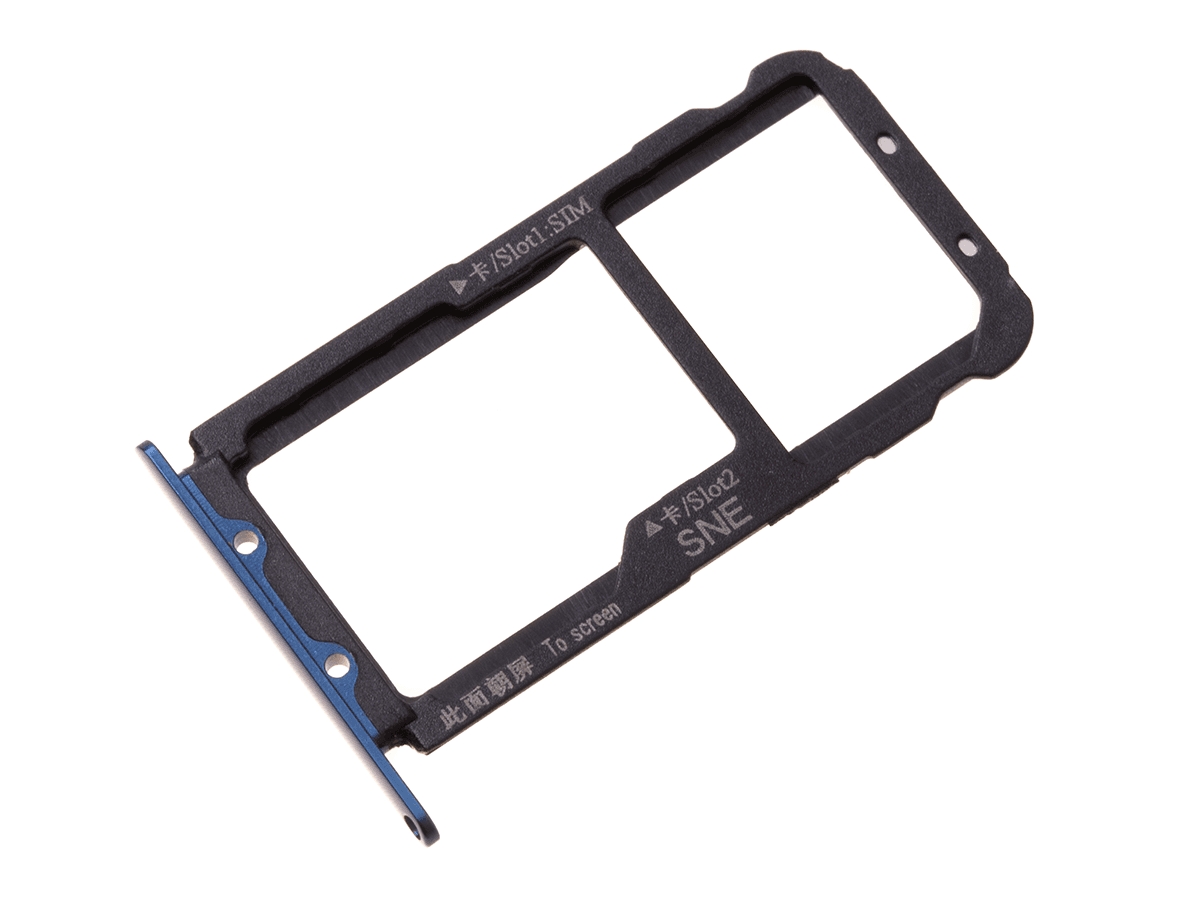 Originál Držák / Slot SIM a SD karty Huawei Mate 20 Lite modrý