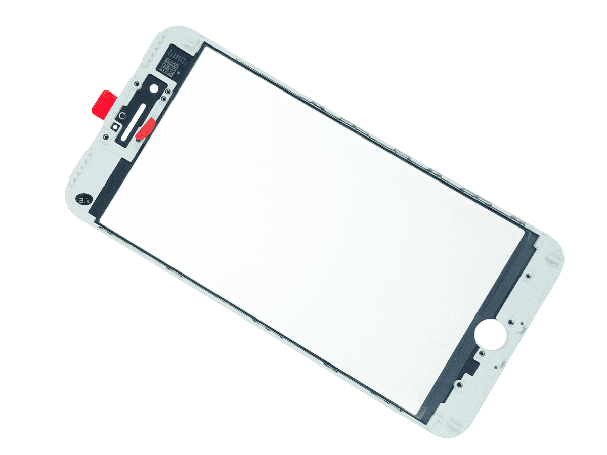 LCD Sklíčko + rámeček + OCA lepidlo iPhone 7 Plus bílé - sklíčko displeje