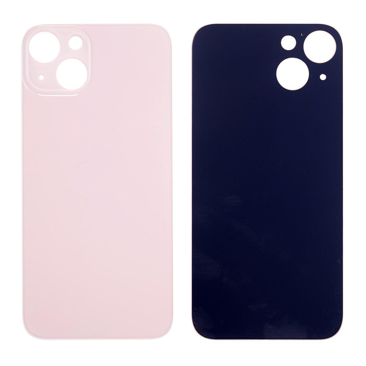 Battery cover iPhone 13 with bigger hole for camera glass - pink