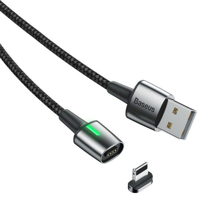 Baseus Zinc Magnetic Cable USB For Lightning 2.4A 1m Black (CALXC-A01)