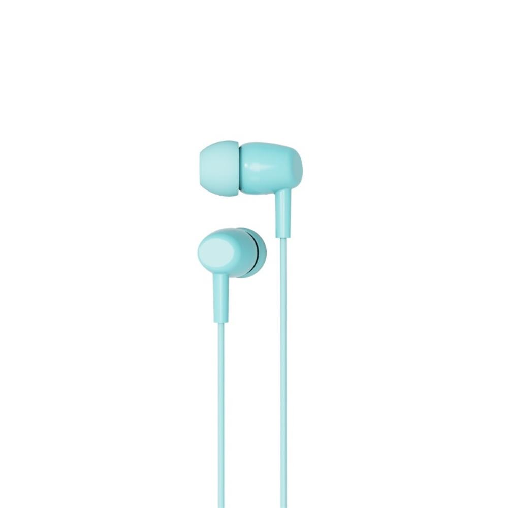 XO Słuchawki przewodowe EP50 jack 3,5mm dokanałowe zielone 1szt