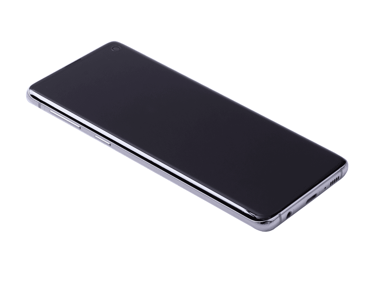 Original LCD + Touch screen Samsung SM-G973 Galaxy S10 - white (original)