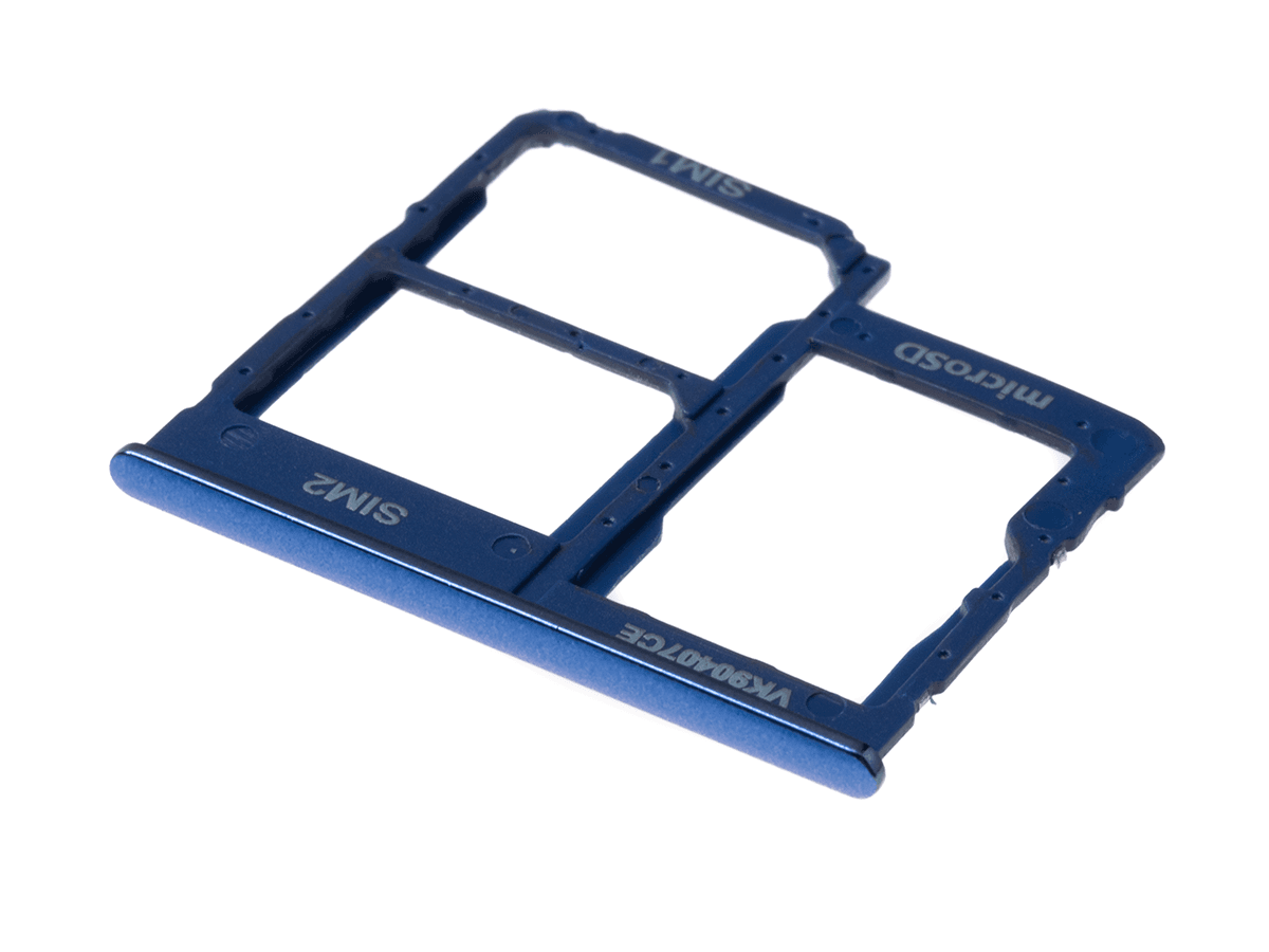Originál Držák / Slot SIM a SD karty Samsung Galaxy A40 SM-A405 modrý
