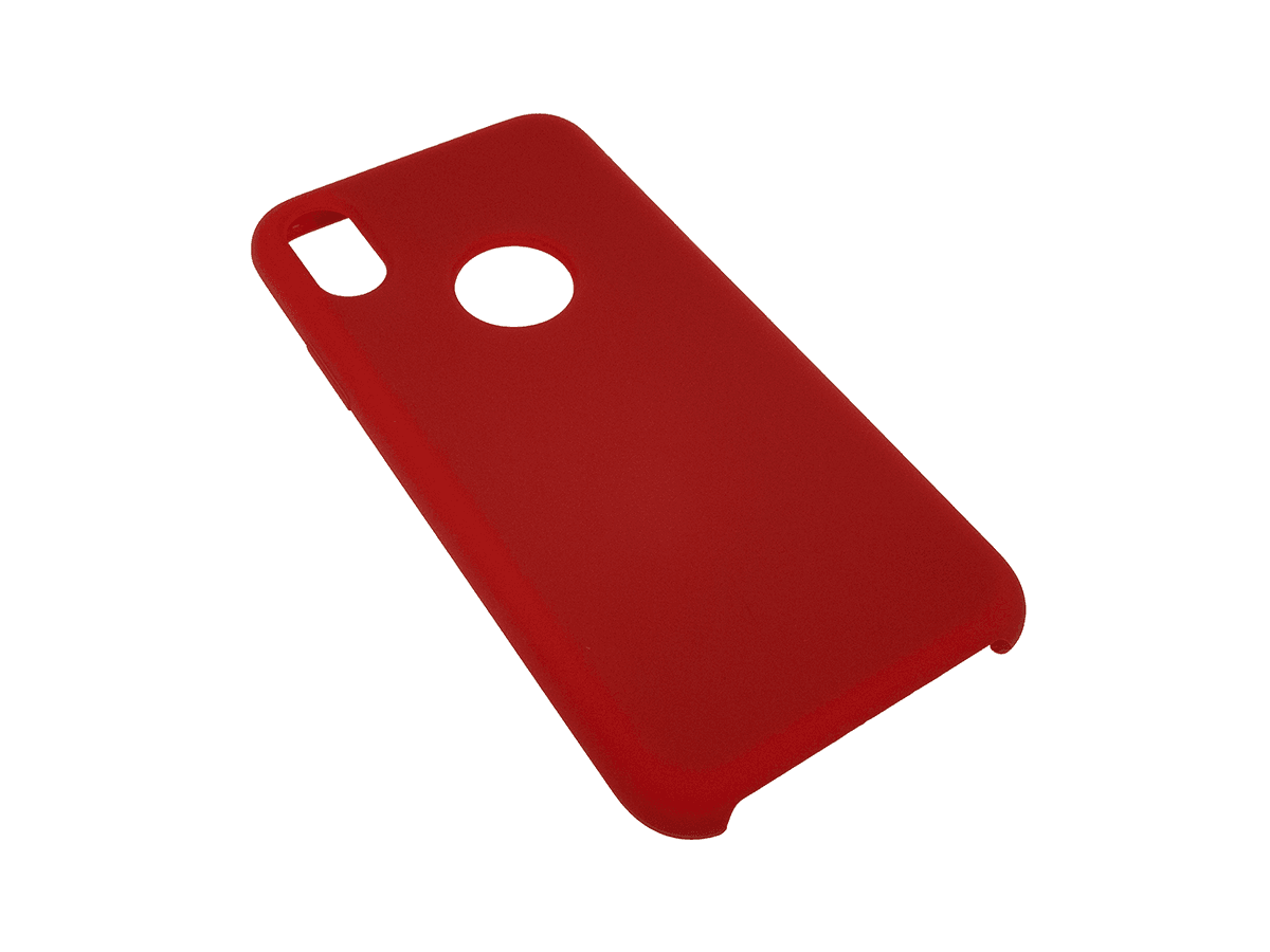 Obal iPhone X červený saténový
