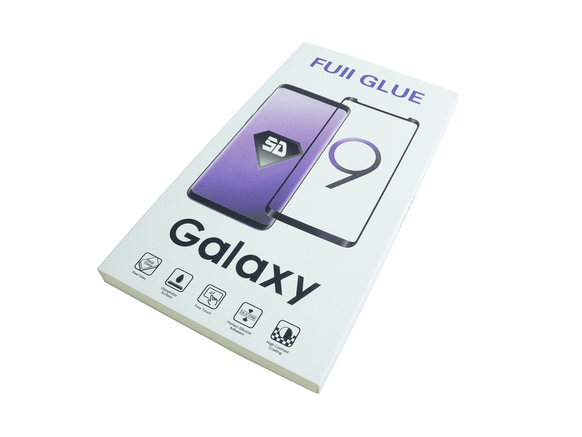 Ochranné sklo 5D Samsung Galaxy S8 černé G950 - celoplošné lepidlo