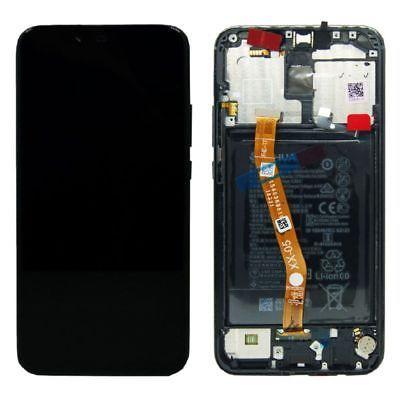 Original Front cover with touch screen and LCD and battery display Huawei P40 Lite E - black
