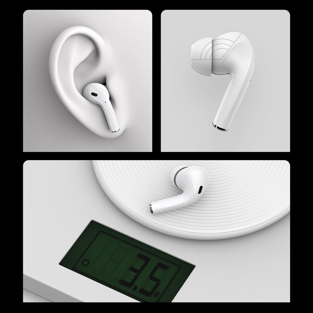 Baseus Bezdrátová sluchátka do uší Baseus W3 Bluetooth 5.0 TWS vodotěsná IP55 bílá NGW3-02