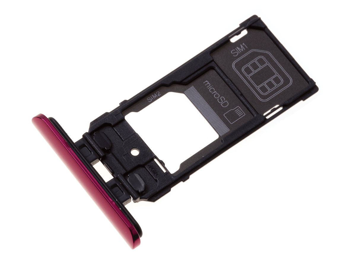 Originál slot SIM a SD karty Xperia 5 Dual SIM J9210 červený