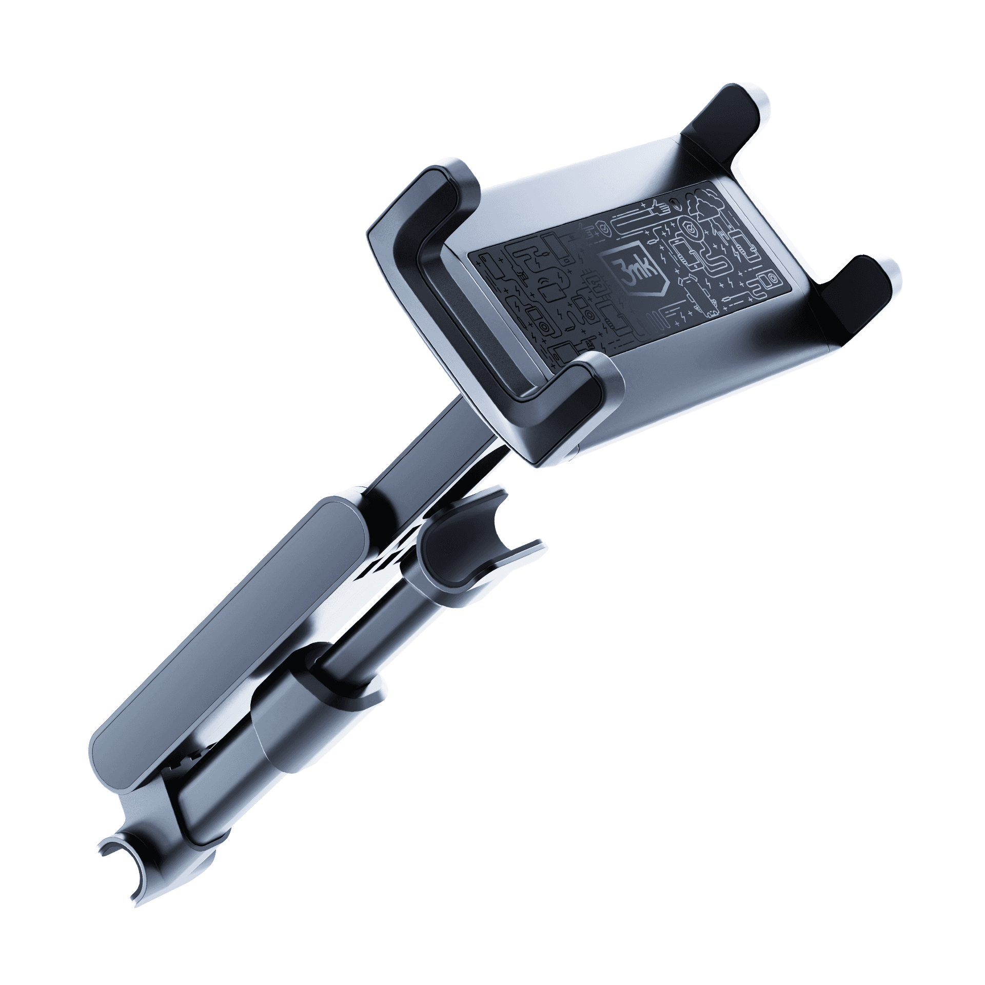3mk Single Headrest Holder™ držák na opěrku hlavy s nastavitelným ramenem o šířce 105 až 150 mm