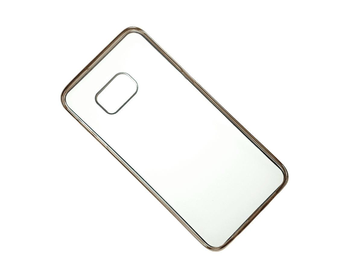 Nakładka żelowa złoty róż ramka Samsung S6 edge plus