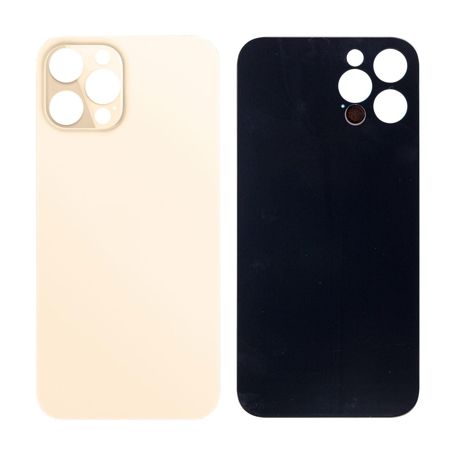 Battery cover iPhone 12 Pro Max with bigger hole for camera glass - gold