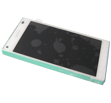 Front cover with touch screen and display LCD Sony E5803/ E5823 Xperia Z5 Compact - white (original)