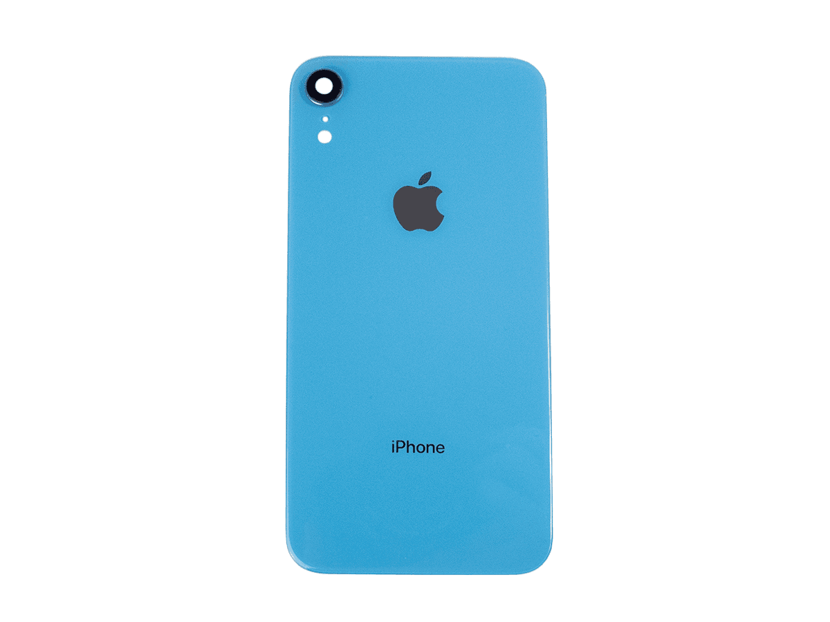 Battery cover iPhone XR + camera glass blue
