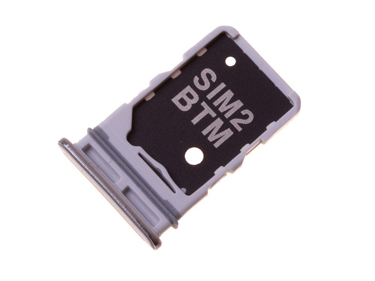 Originál Držák / Slot SIM karty Samsung Galaxy A80 SM-A805 stříbrný