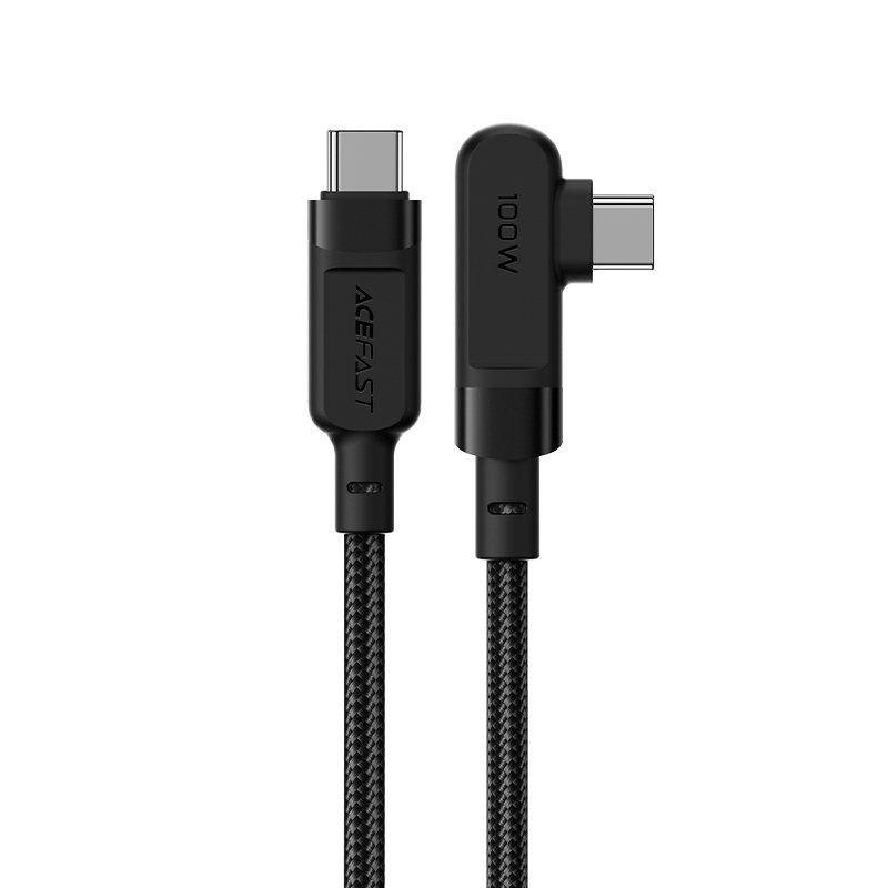 Acefast angled cable USB Type C - USB Type C 2m, 100W (20V / 5A) black