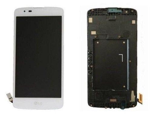 Wyświetlacz LCD + ekran dotykowy LG  K8 K350N  biały z ramką