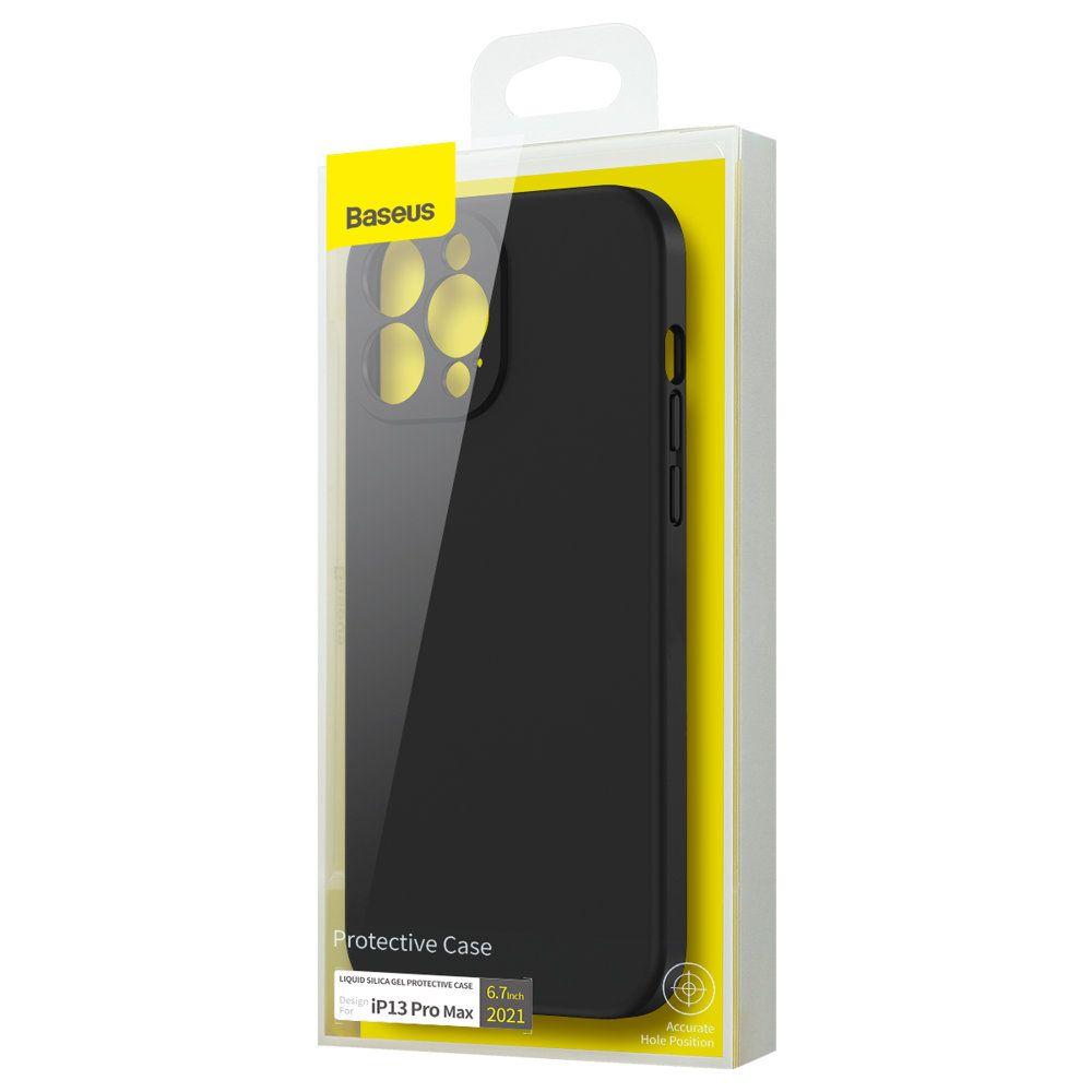 Baseus Liquid Gel Case Soft Flexible Rubber Cover for iPhone 13 Pro Max black (ARYT000201)