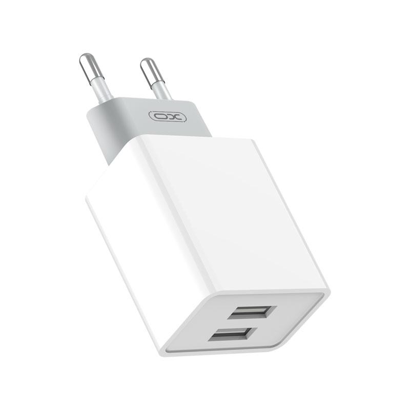 XO wall charger L65 2x USB 2,4A white