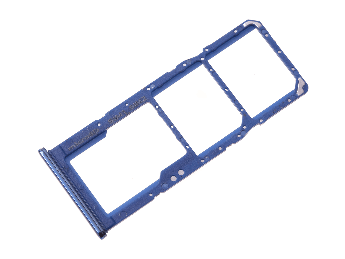 Oryginal SIM and SD tray card Samsung SM-A705 Galaxy A70 - blue