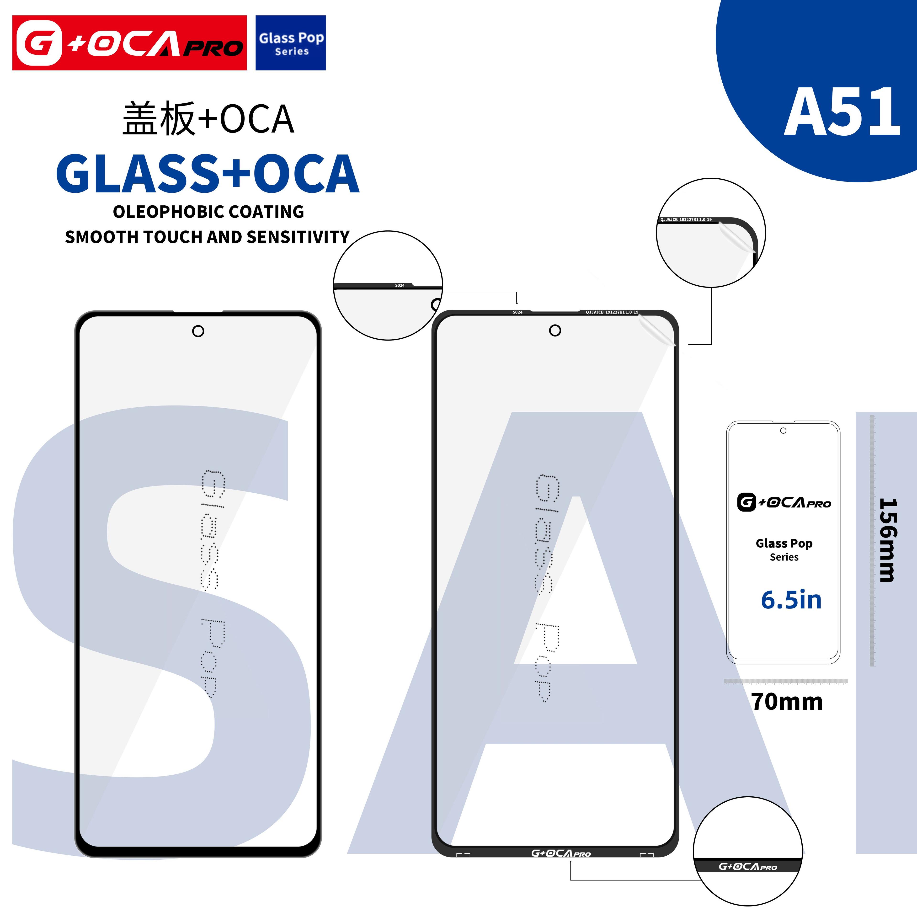 Szybka G + OCA Pro (z powłoką oleofobową) Samsung SM-A515 Galaxy A51