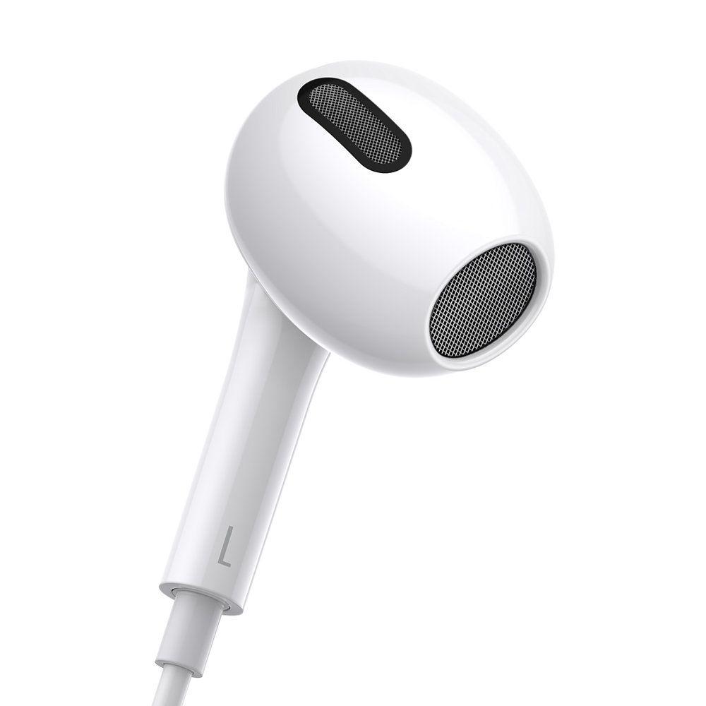 Kabelová sluchátka do uší Baseus encok c17 s mikrofonem USB typu c bílá - ngcr010002