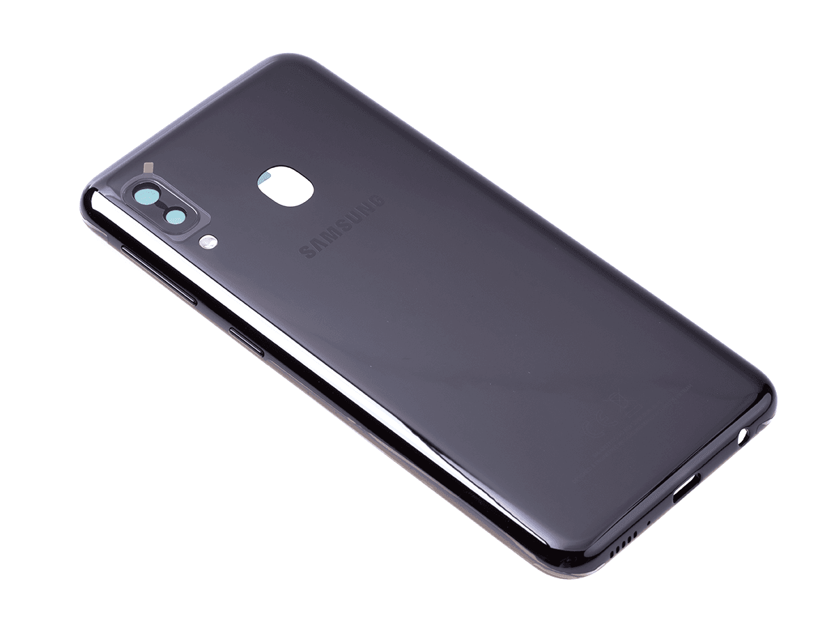 Klapka baterii Samsung SM-A202 Galaxy A20e czarna + szkiełko kamery
