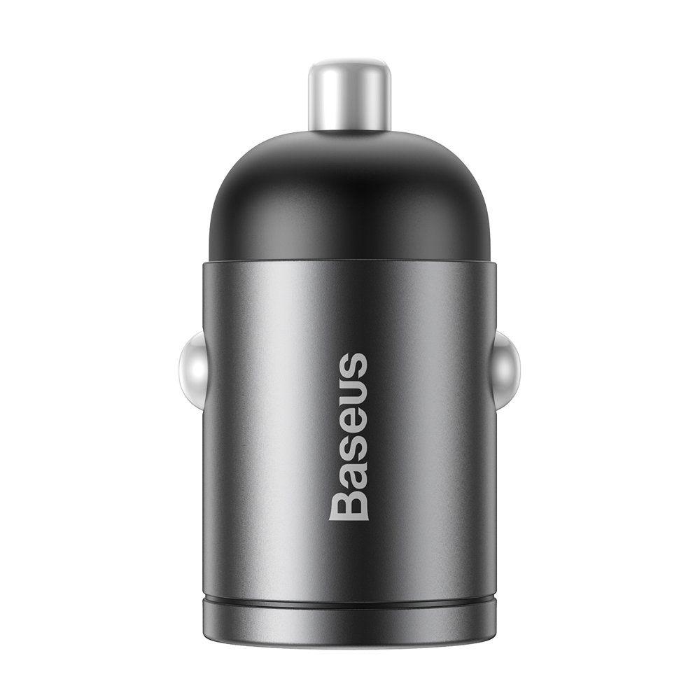 Baseus Tiny Star PPS mini inteligentna ładowarka samochodowa USB Typ C 30W Quick Charge 3.0 PD 3.0 szary (VCHX-B0G)
