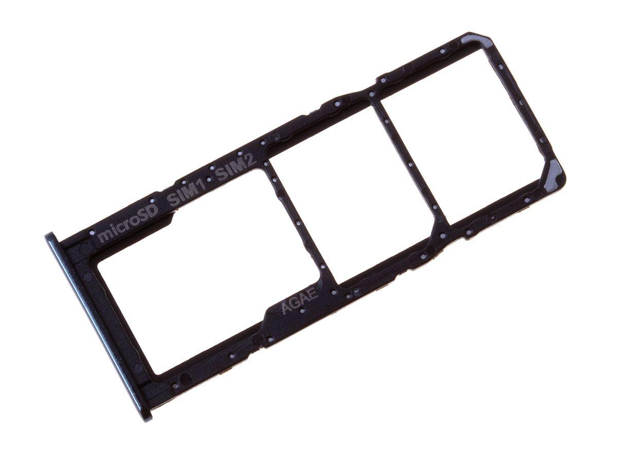 Original SIM tray card Samsung SM-A715 Galaxy A71 - black