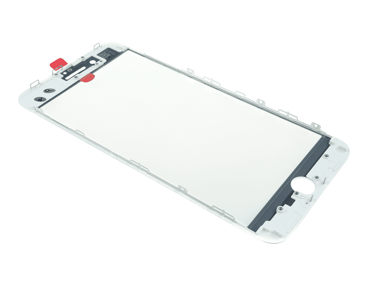 LCD Sklíčko + rámeček + OCA lepidlo iPhone 8 Plus bílé - sklíčko displeje
