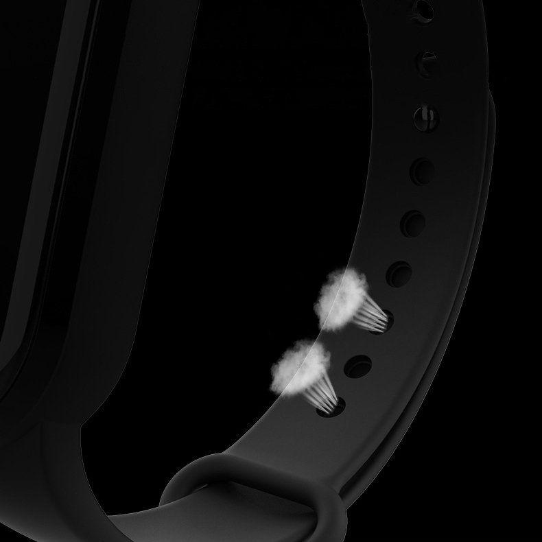 Náhradní silikonový řemínek Xiaomi Mi Band 7 černý pásek na hodinky