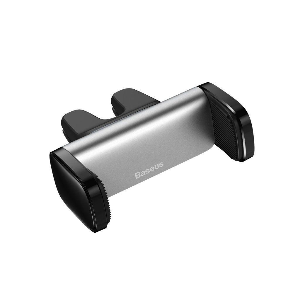 Baseus Steel Cannon uchwyt samochodowy na kratkę wentylacyjną nawiew na telefon 4-6" srebrny (SUGP-0S)
