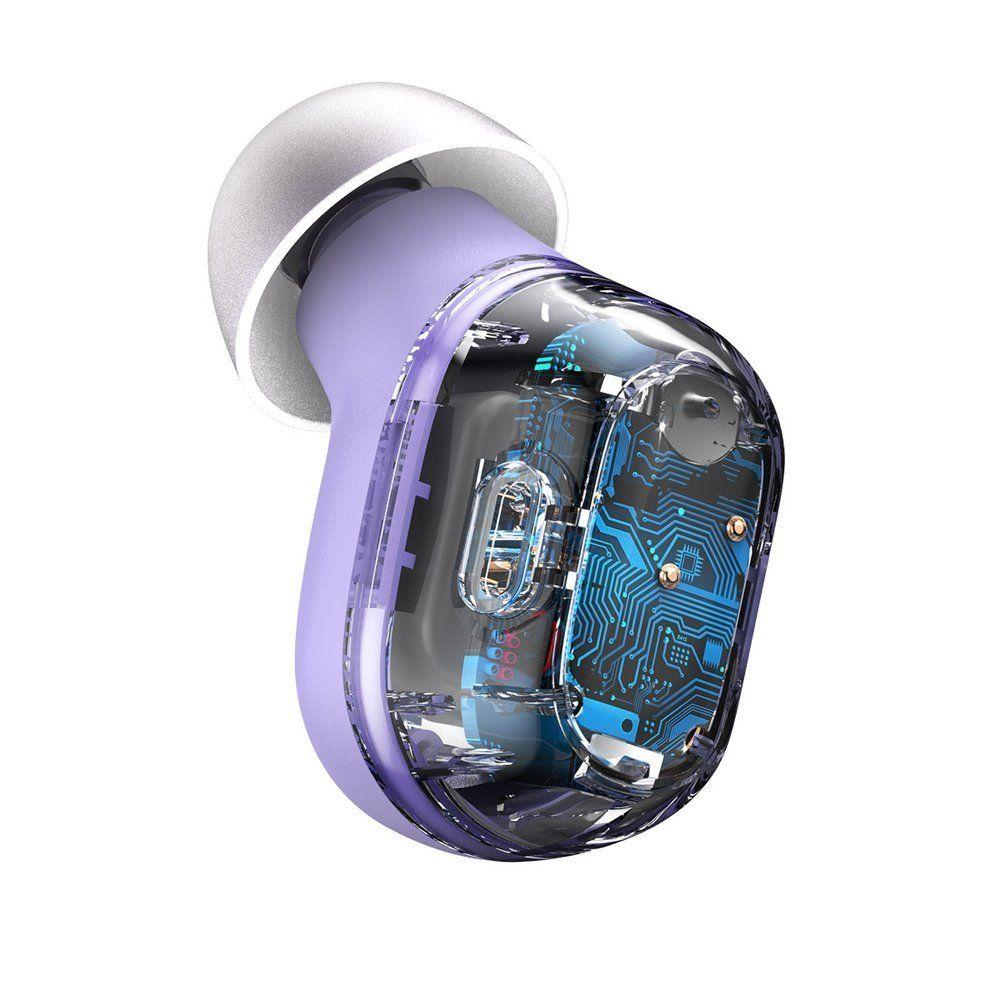 Baseus bezrdátová sluchátka Baseus Encok WM01 True Wireless Earphones TWS Bluetooth 5.0 fialová