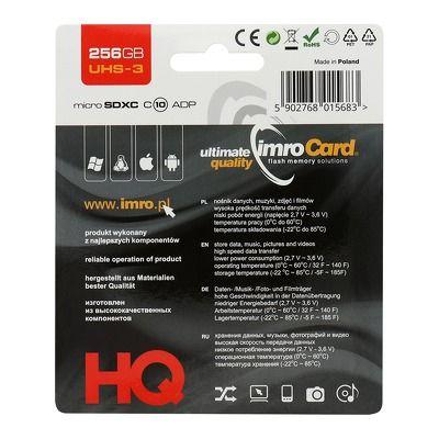 Memory Card IMRO 256GB microSD 10 UHS-3 + adapter SD