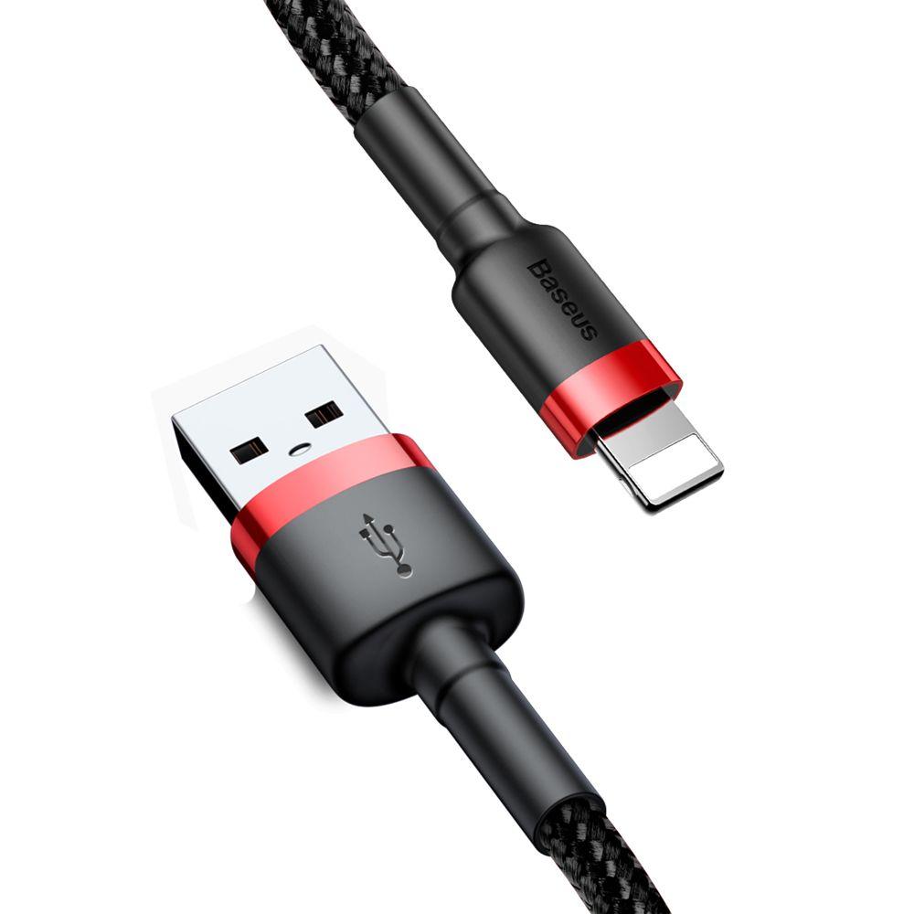 Baseus kabel USB iPhone QC3.0 1.5A 2m černo-červený Calklf-C19