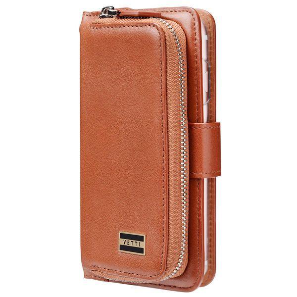 Genuine Leather Wallet + Book Case Vetti Samsung S7 Edge G935 Brown