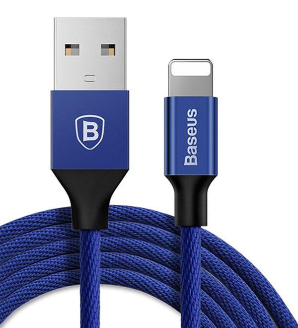 USB kabel iPhone Lightning Baseus Rui 2,4A 1m modrý