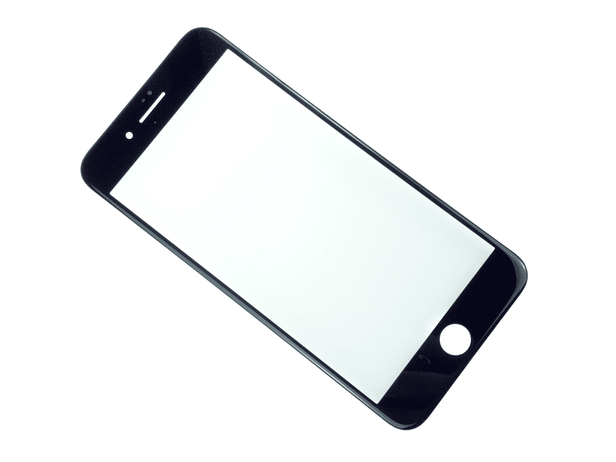 LCD Sklíčko + rámeček + OCA lepidlo iPhone 8 Plus černé -sklíčko displeje