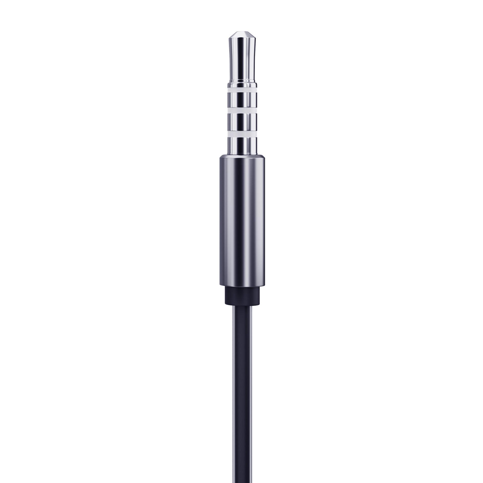 3MK kabelová sluchátka Jack 3,5mm černé