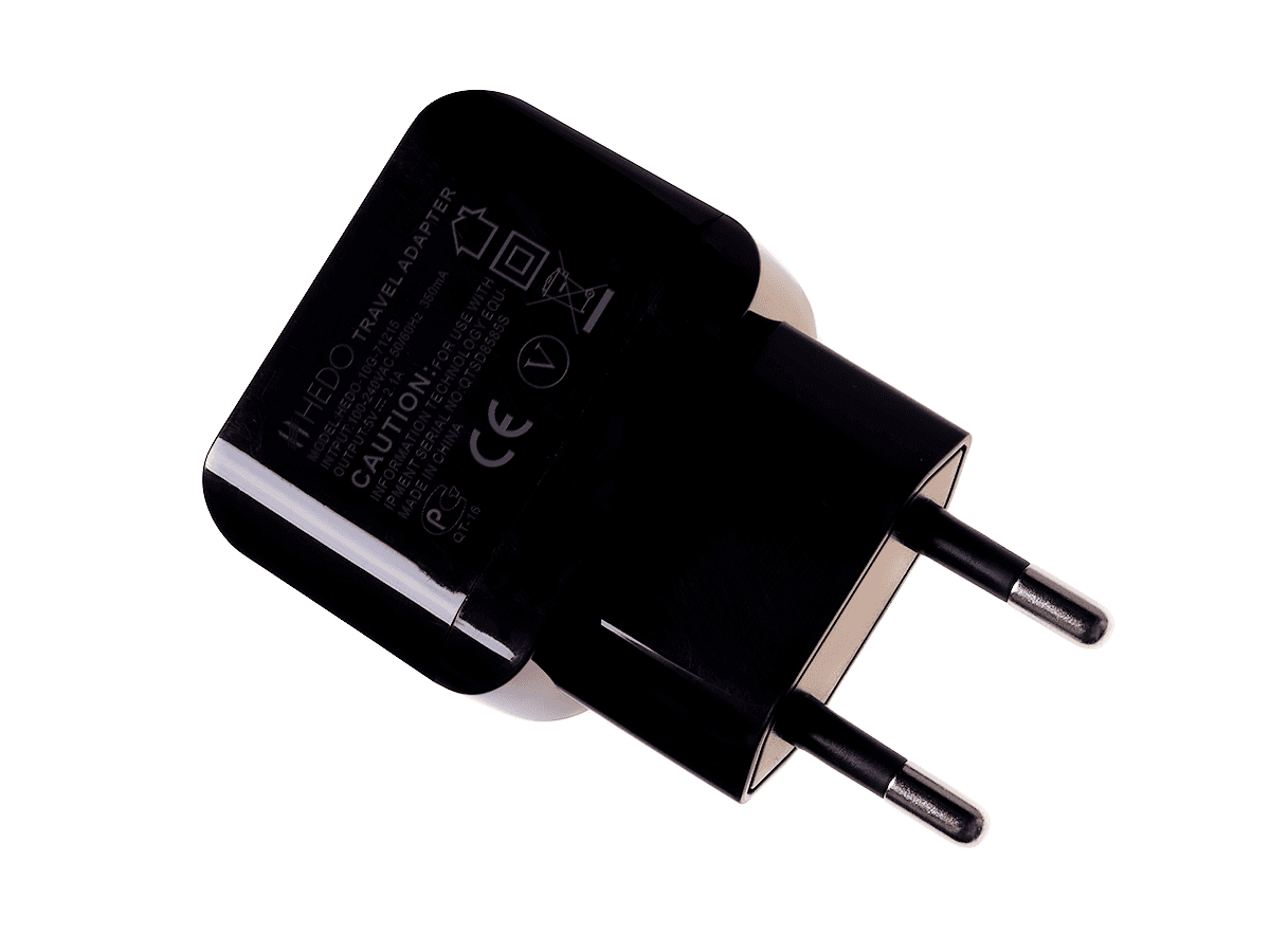 Adapter travel charger USB HEDO 2,1A - black (original)