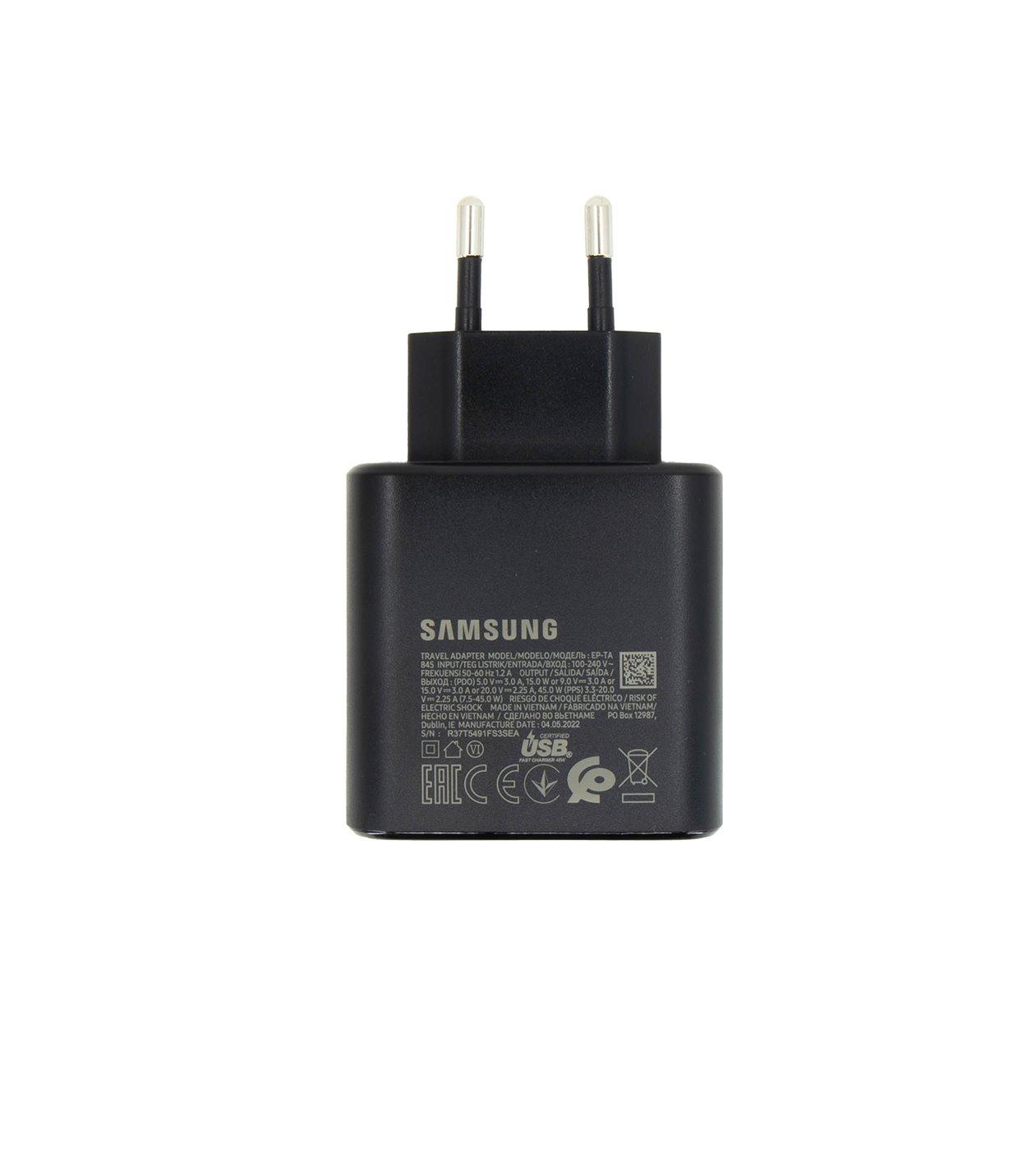 Síťová nabíječka Samsung EP-TA845EBE Quickcharge USB-C 45W černá Bulk